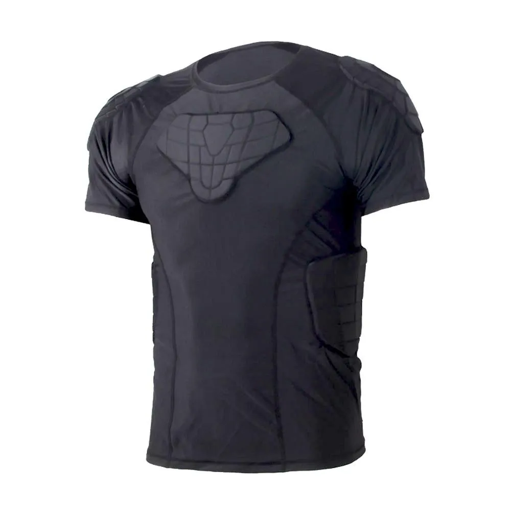 1Storm Men Lycra EVA Anti-Collision Chest Protective Black Short Shirt/Pant for Football Baseball Basketball Bike Rugby Snowboard Ski Volleyball