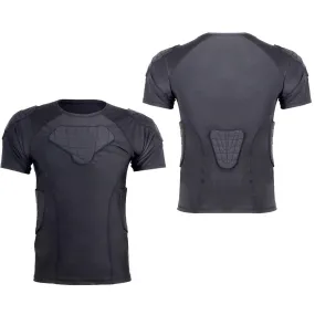 1Storm Men Lycra EVA Anti-Collision Chest Protective Black Short Shirt/Pant for Football Baseball Basketball Bike Rugby Snowboard Ski Volleyball