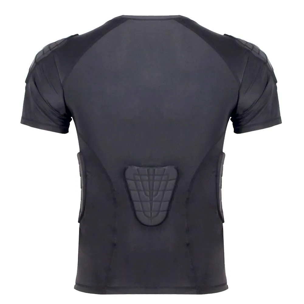 1Storm Men Lycra EVA Anti-Collision Chest Protective Black Short Shirt/Pant for Football Baseball Basketball Bike Rugby Snowboard Ski Volleyball
