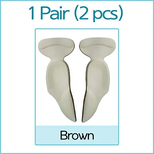 3 in 1 Arch Support Heel Cushion and Liner for Men and Women, Gel Shoe Heel Inserts (Beige)