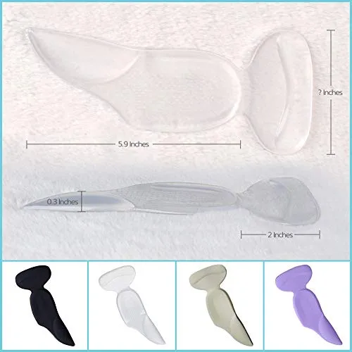 3 in 1 Arch Support Heel Cushion and Liner for Men and Women, Gel Shoe Heel Inserts (Beige)