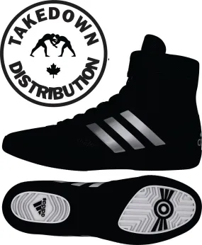 Adidas Shoe Wrestling Combat Speed 5  Black Silver SIZE 7 only