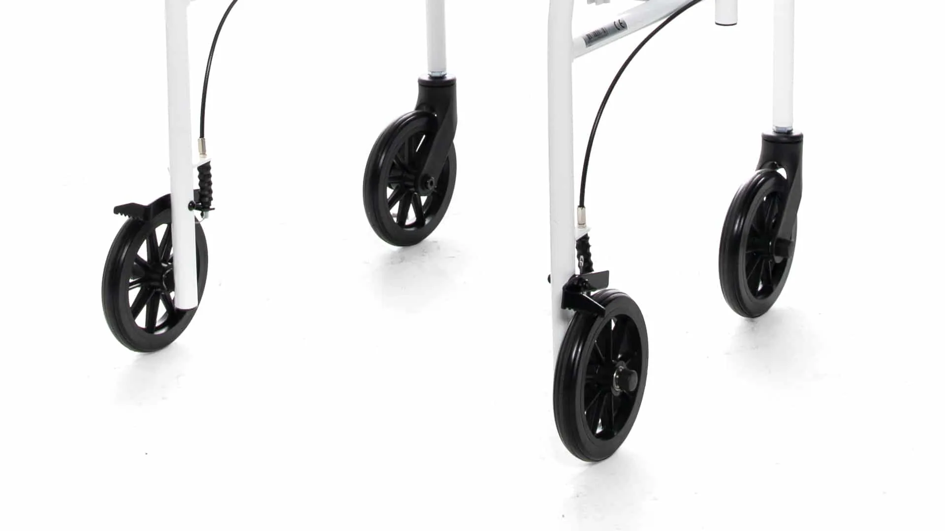 Adjustable Height Meal Tray Walker Trolley with Handbrakes