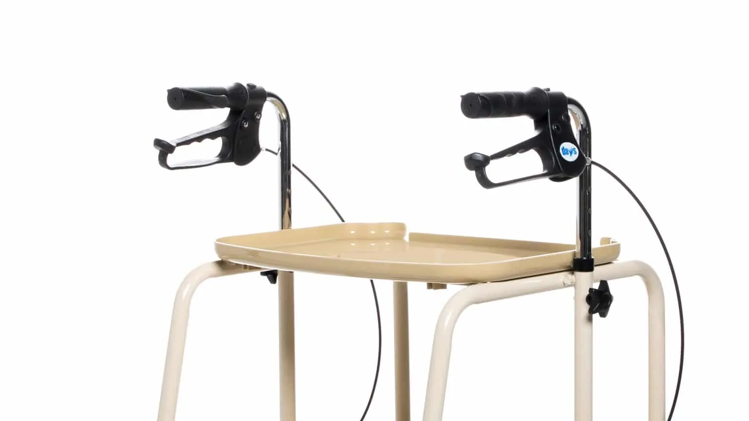 Adjustable Height Meal Tray Walker Trolley with Handbrakes