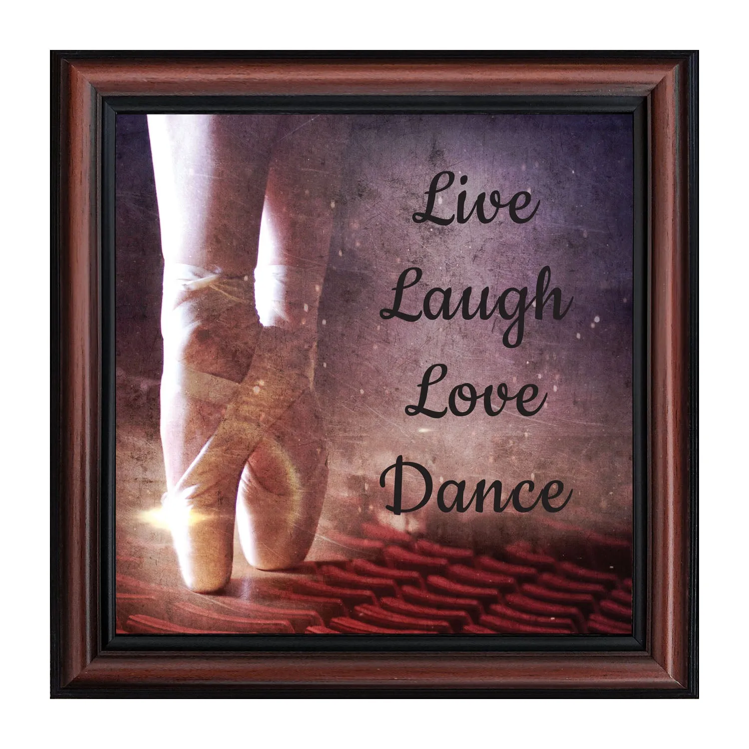 Ballet, Dancer Gifts for Teen Girls or Women, Framed Ballet Slippers, 10x10 6356