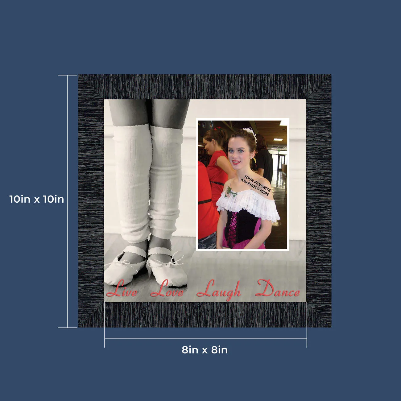 Ballet, Dancer Gifts for Teen Girls or Women, Framed Ballet Slippers, 10x10 6356