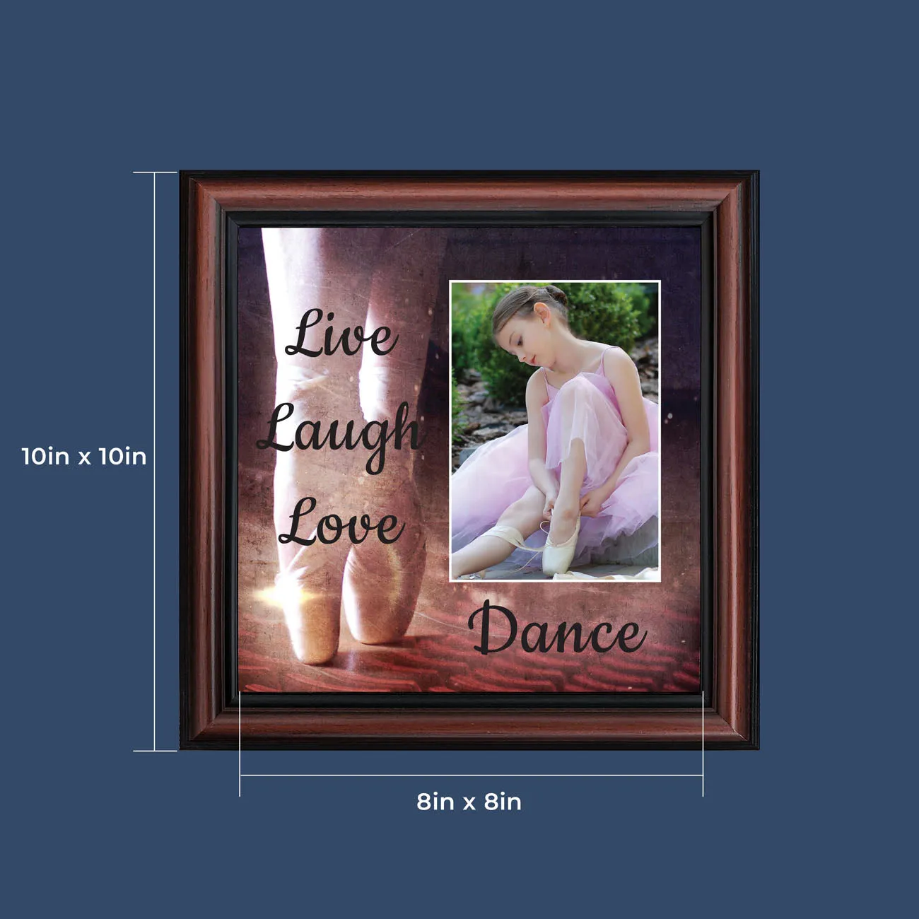 Ballet, Dancer Gifts for Teen Girls or Women, Framed Ballet Slippers, 10x10 6356