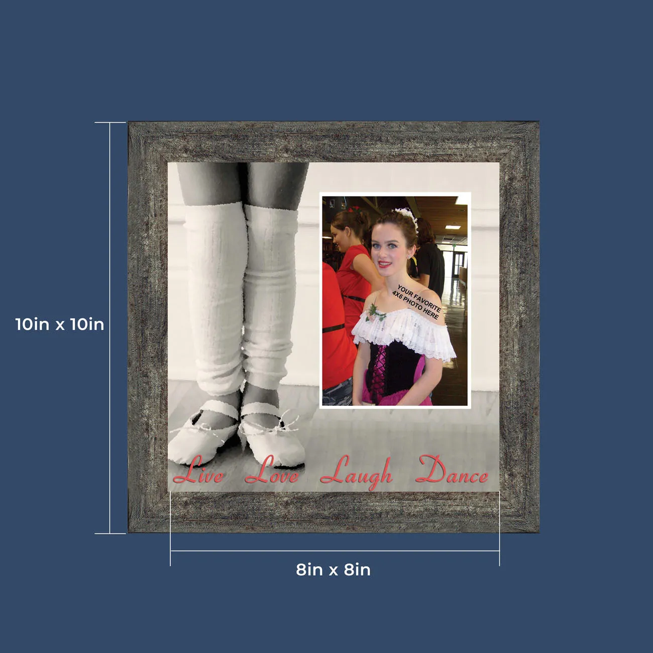 Ballet, Dancer Gifts for Teen Girls or Women, Framed Ballet Slippers, 10x10 6356