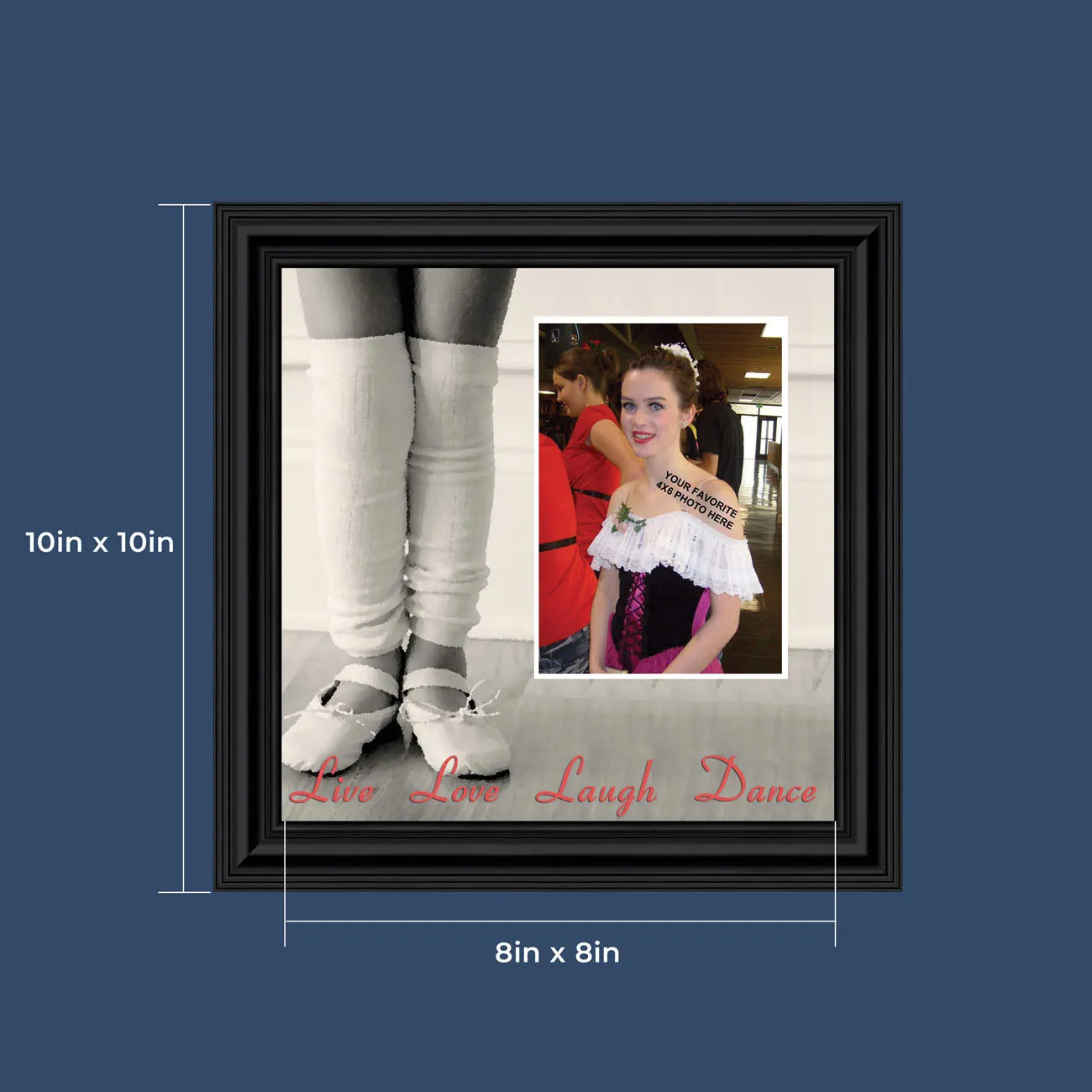 Ballet, Dancer Gifts for Teen Girls or Women, Framed Ballet Slippers, 10x10 6356