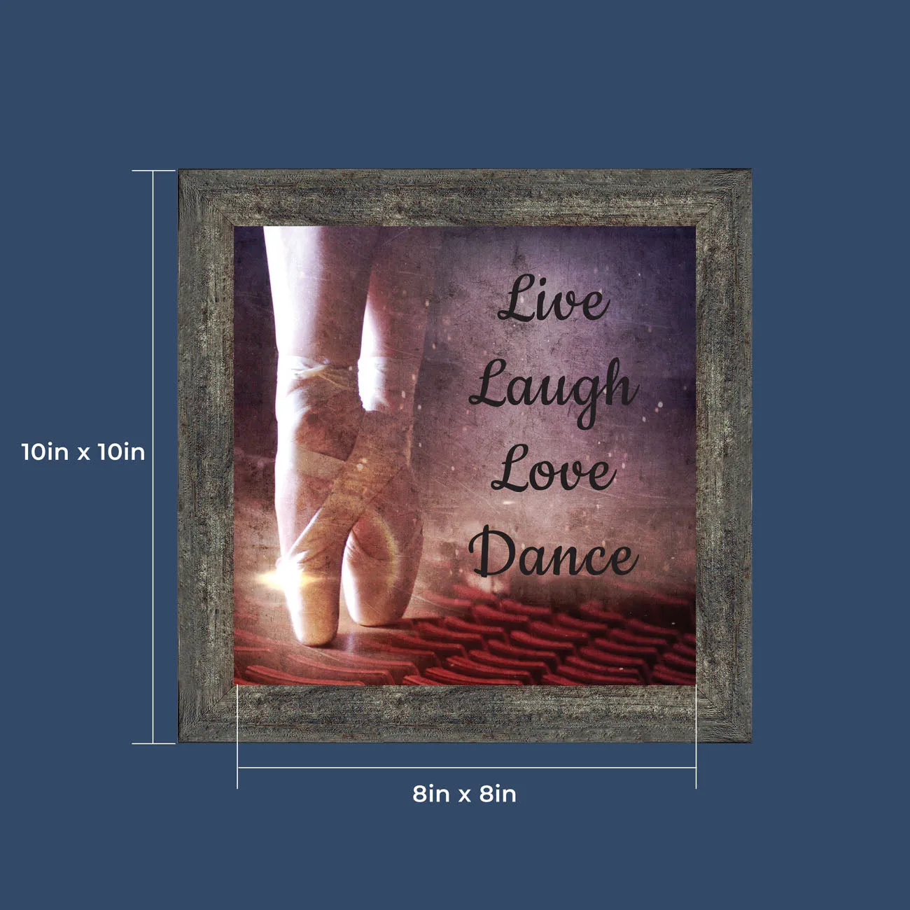 Ballet, Dancer Gifts for Teen Girls or Women, Framed Ballet Slippers, 10x10 6356