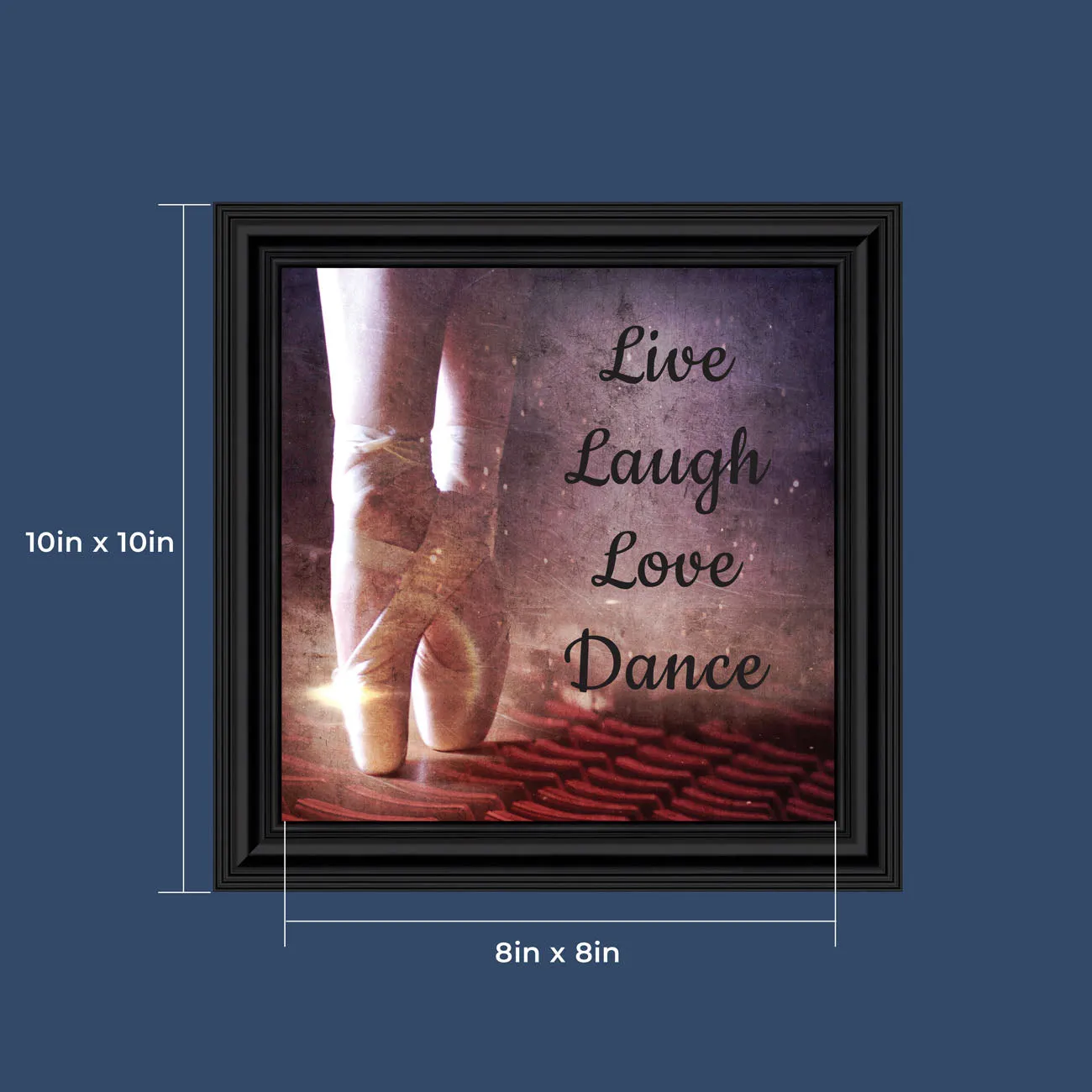Ballet, Dancer Gifts for Teen Girls or Women, Framed Ballet Slippers, 10x10 6356