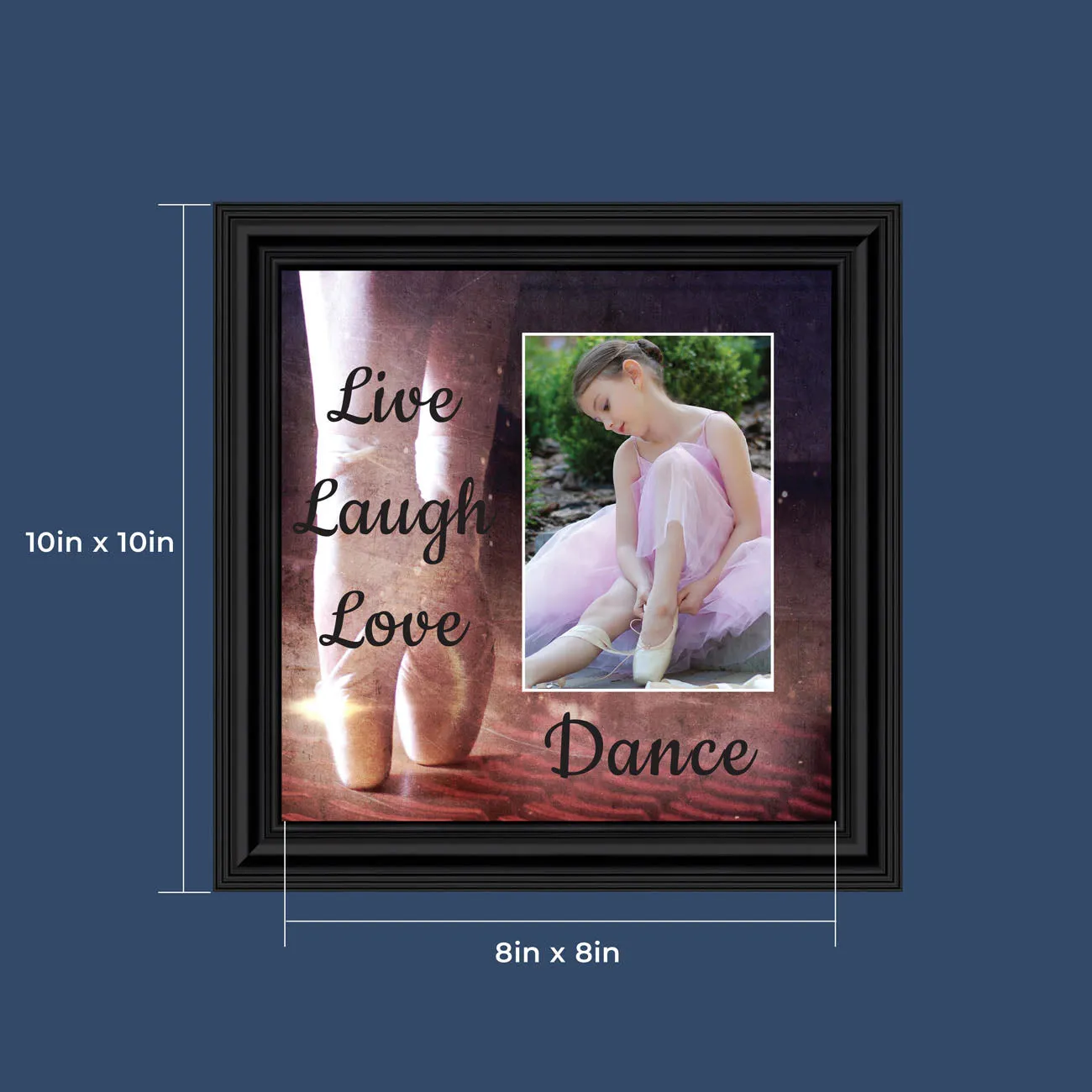 Ballet, Dancer Gifts for Teen Girls or Women, Framed Ballet Slippers, 10x10 6356