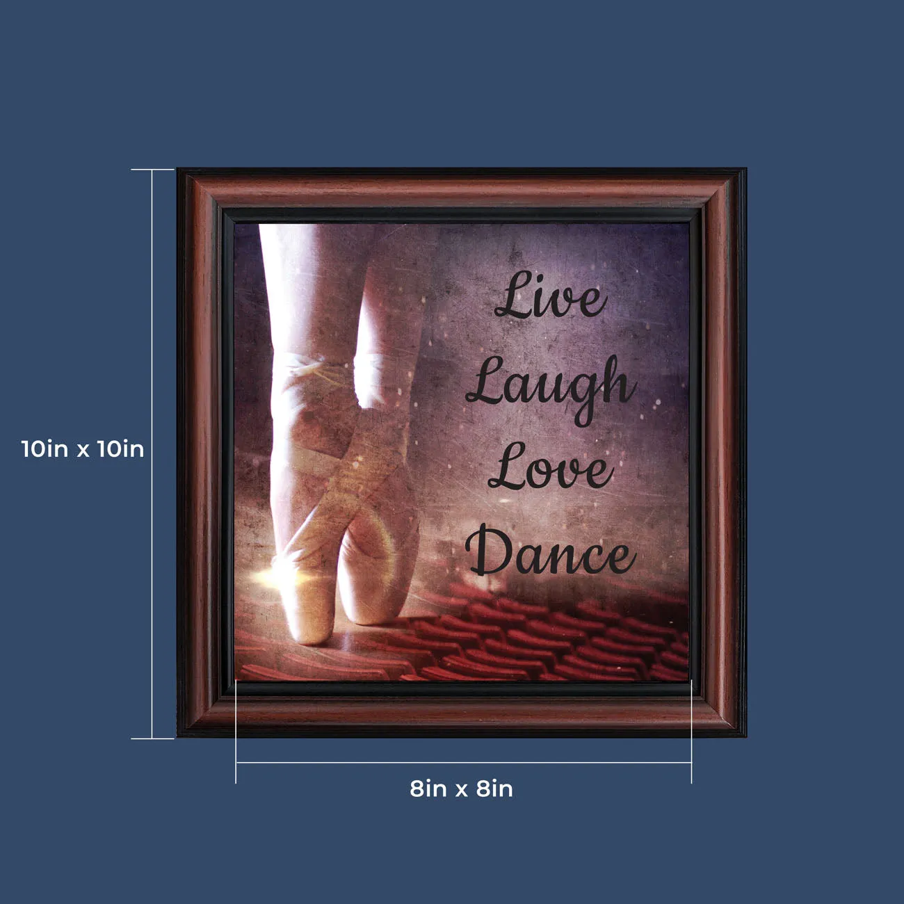 Ballet, Dancer Gifts for Teen Girls or Women, Framed Ballet Slippers, 10x10 6356