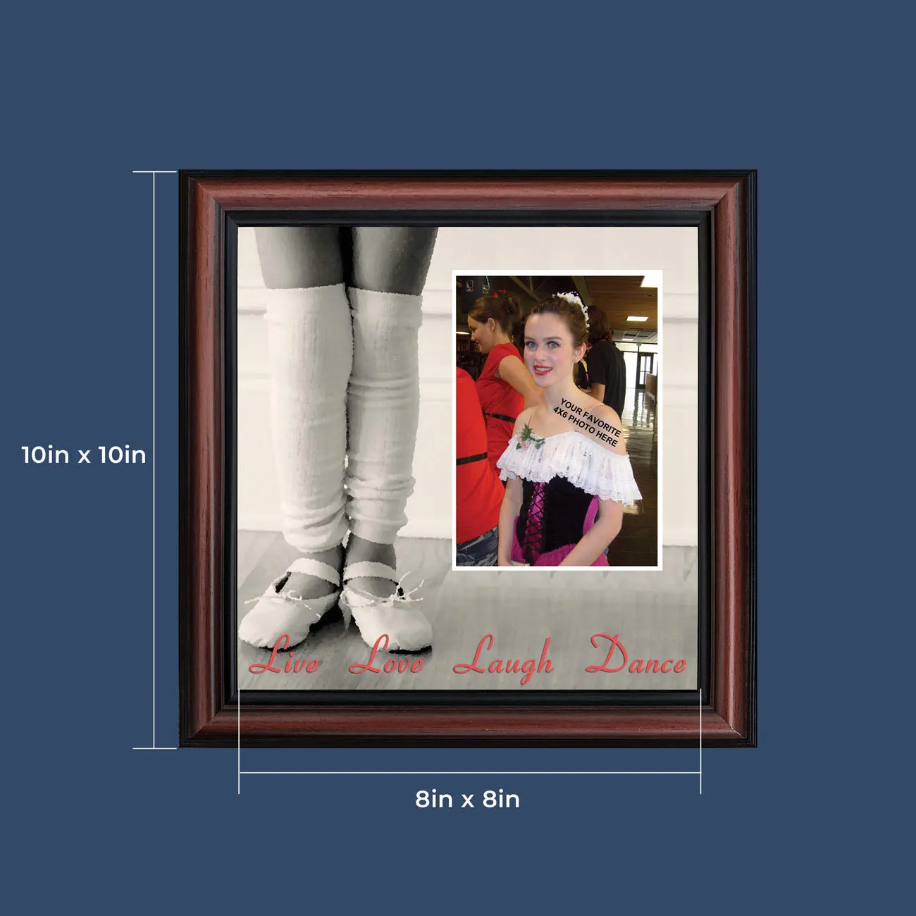 Ballet, Dancer Gifts for Teen Girls or Women, Framed Ballet Slippers, 10x10 6356