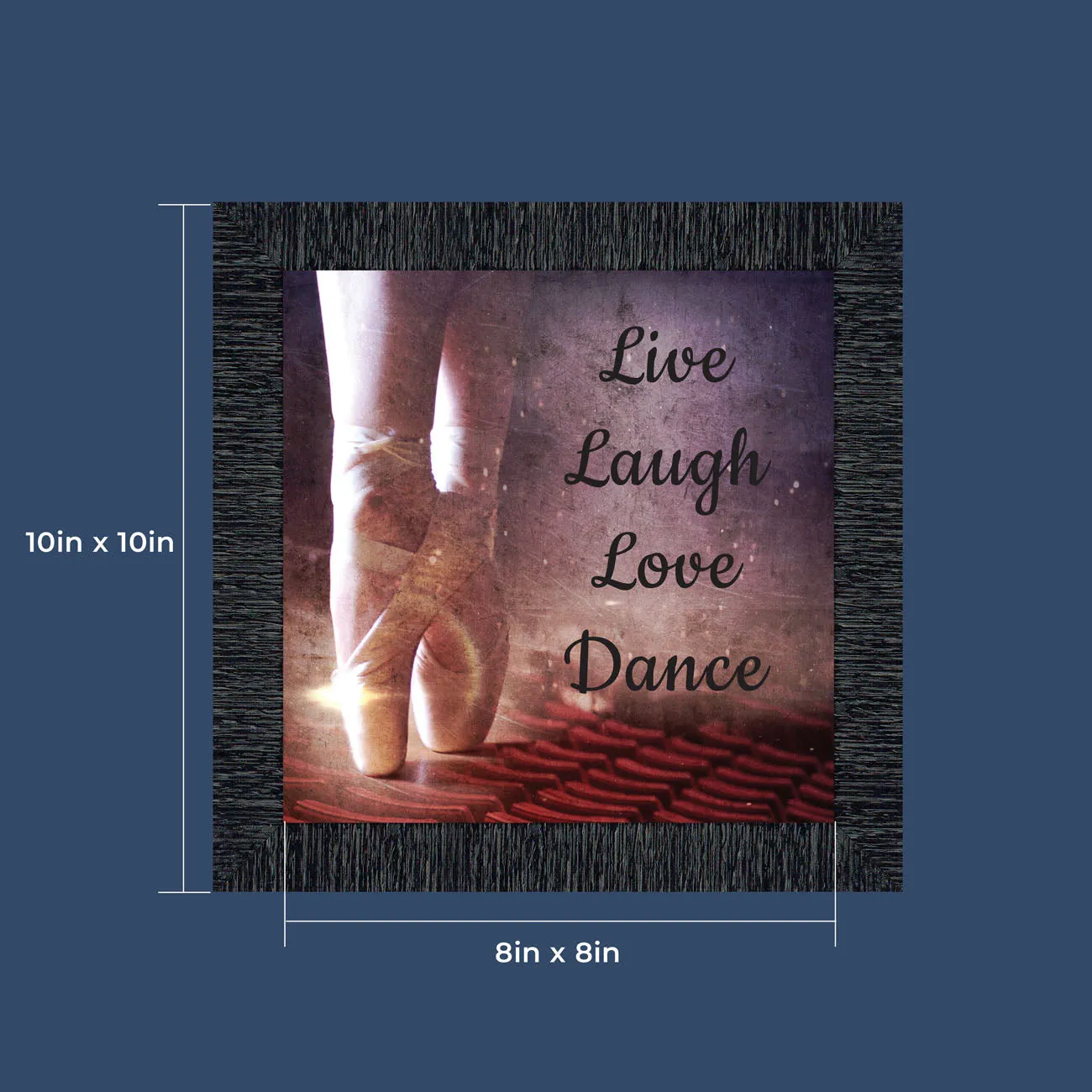 Ballet, Dancer Gifts for Teen Girls or Women, Framed Ballet Slippers, 10x10 6356