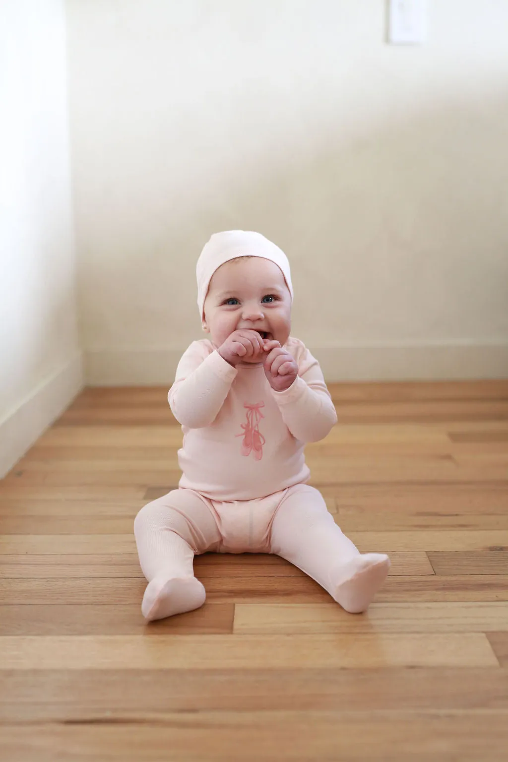 Ballet Slippers Footie-Pink