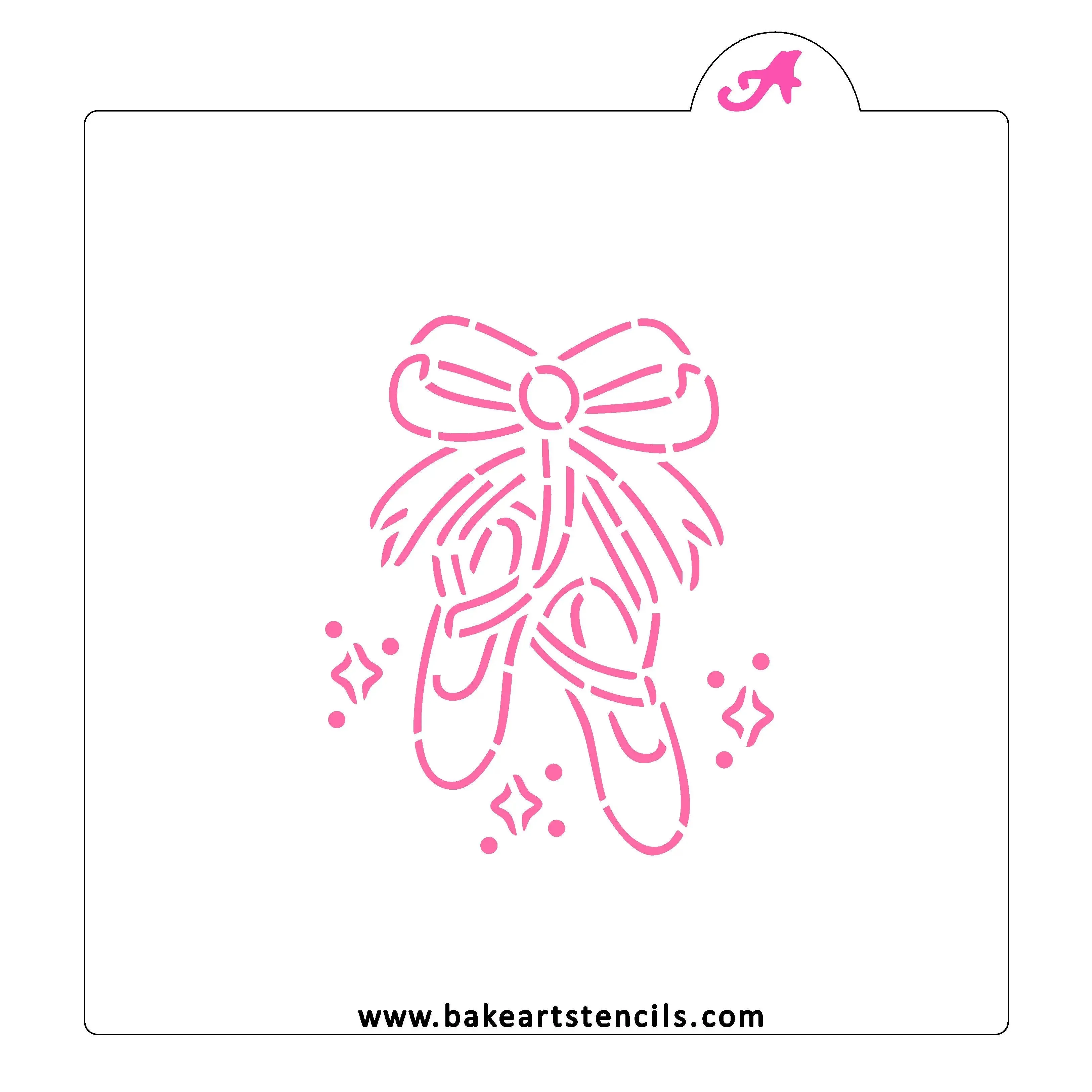 Ballet Slippers PYO Cookie Stencil