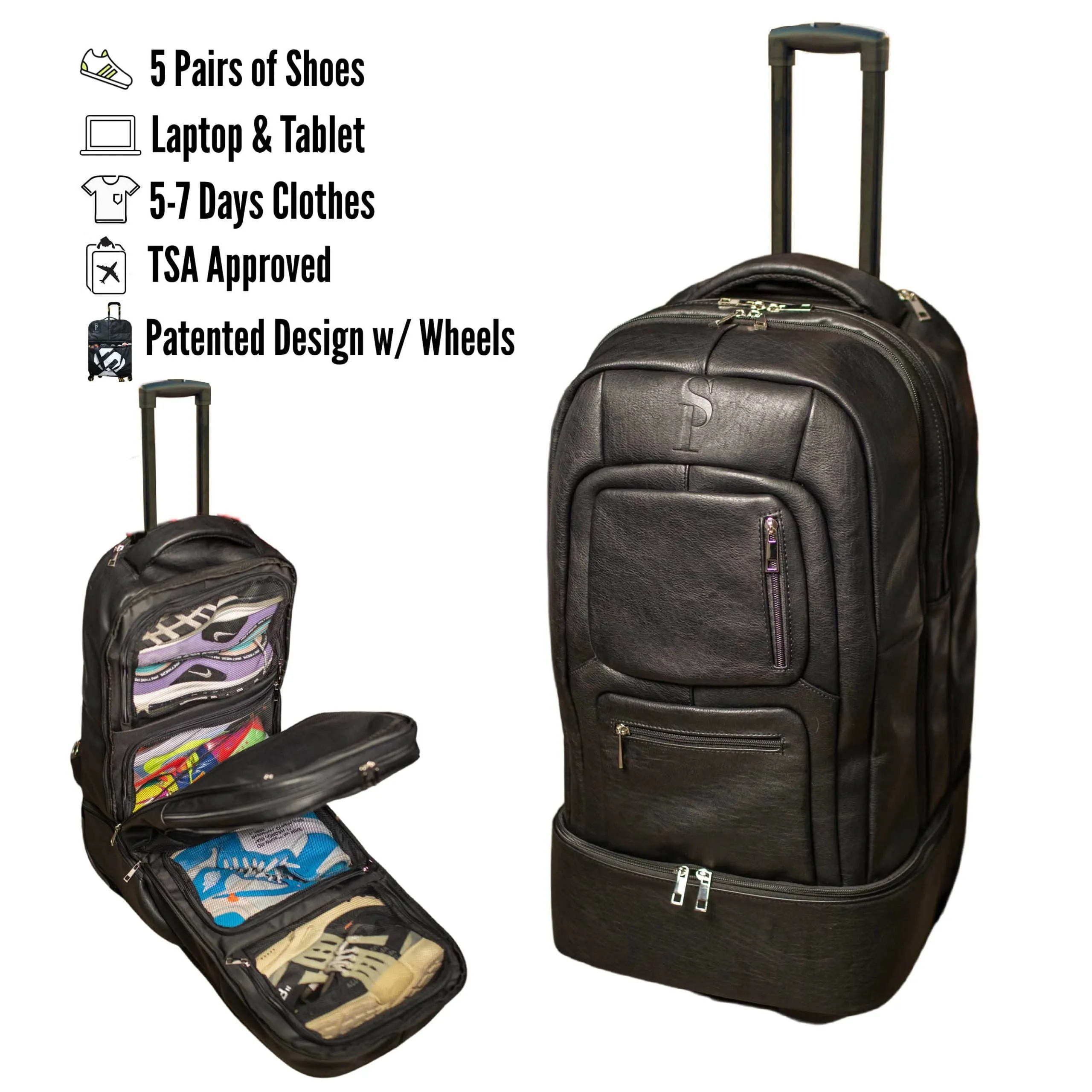 Black Leather Roller Bag (Only 200 Made)
