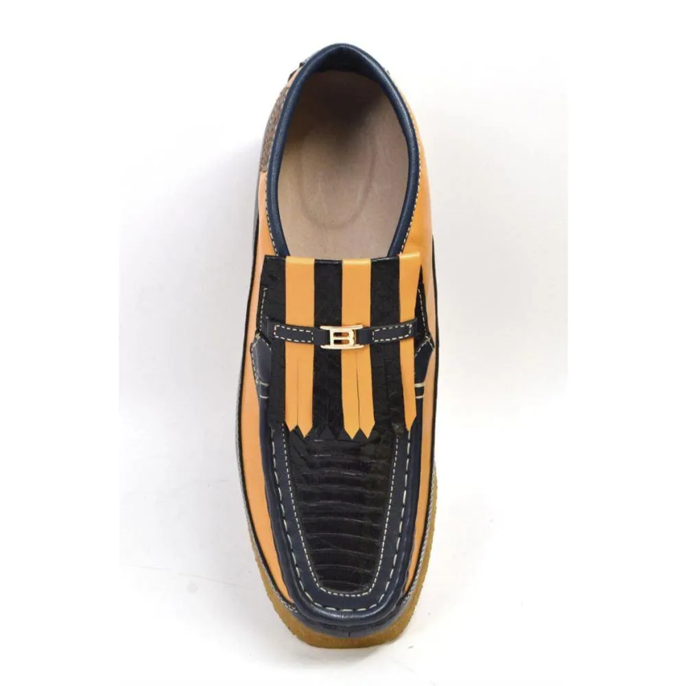 British Walkers Apollo 2 Men's Rust Snake Skin Leather
