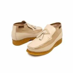 British Walkers Classic Men's Beige Leather and Suede Slip On