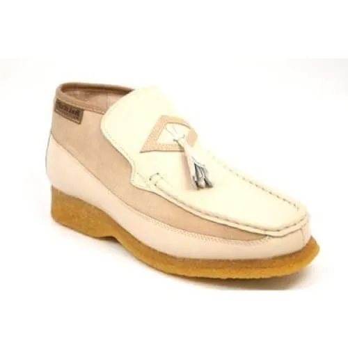 British Walkers Classic Men's Beige Leather and Suede Slip On