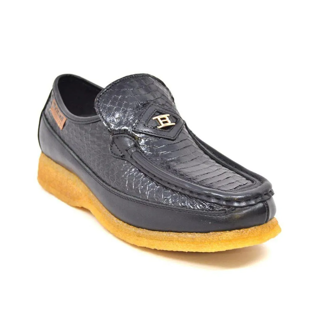 British Walkers Power 2 Limited Edition Men's Black Snake Skin Leather
