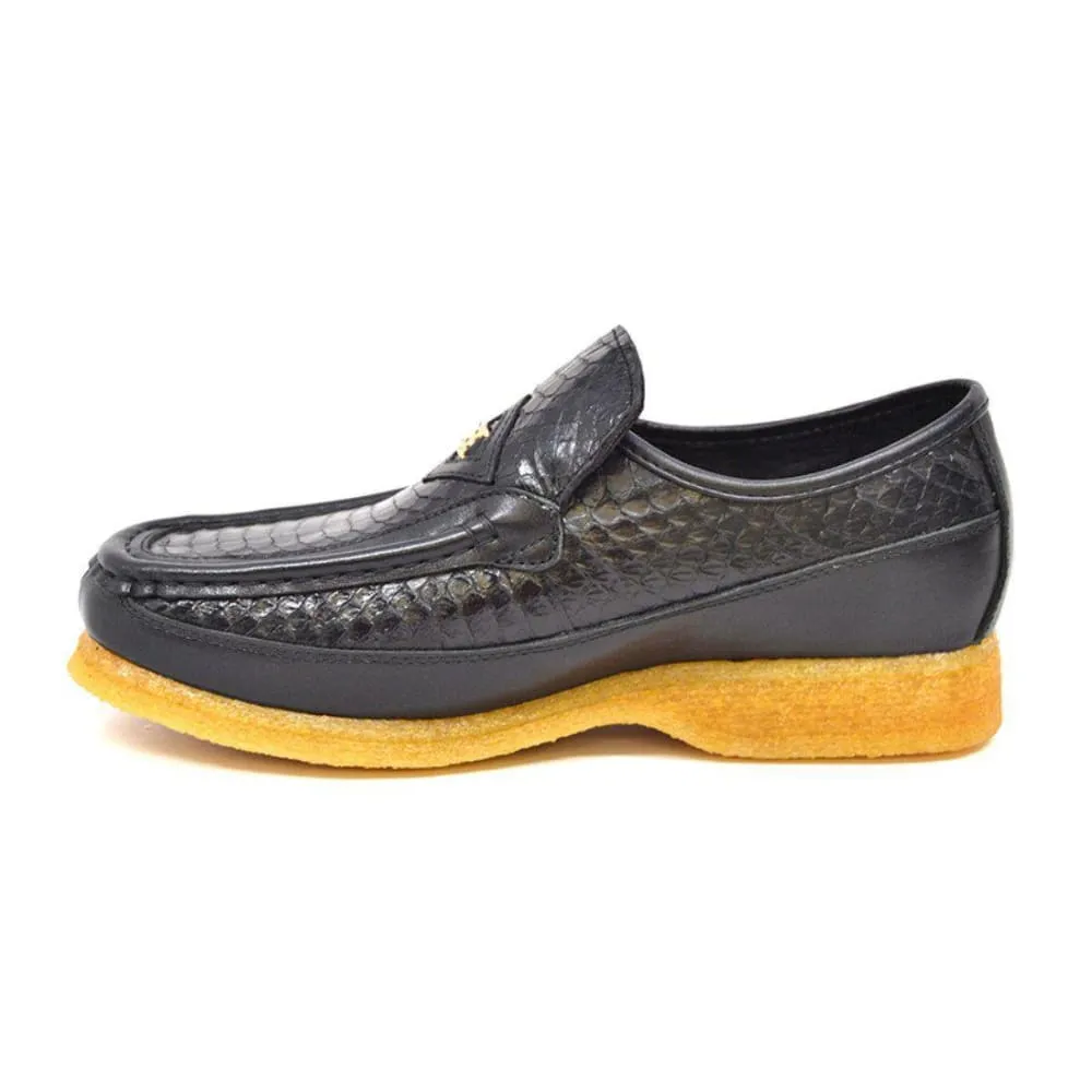 British Walkers Power 2 Limited Edition Men's Black Snake Skin Leather