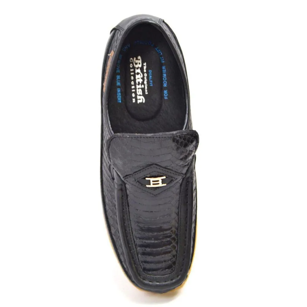 British Walkers Power 2 Limited Edition Men's Black Snake Skin Leather