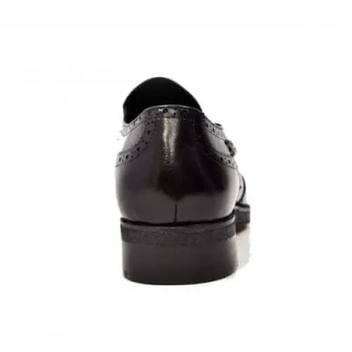 British Walkers Rick Men's Black Leather Slip On