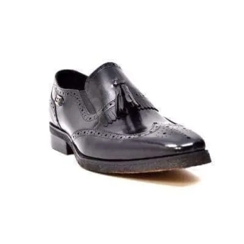 British Walkers Rick Men's Black Leather Slip On