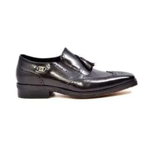 British Walkers Rick Men's Black Leather Slip On