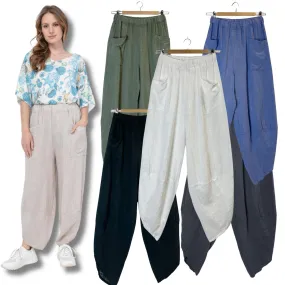 Catherine Poached Cotton Cropped Trousers | One Size