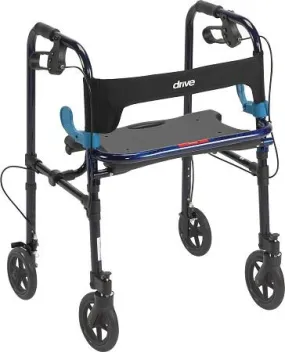 Clever Lite Rollator Walker, Flame Blue, Adult, Wheel 8" Wheel