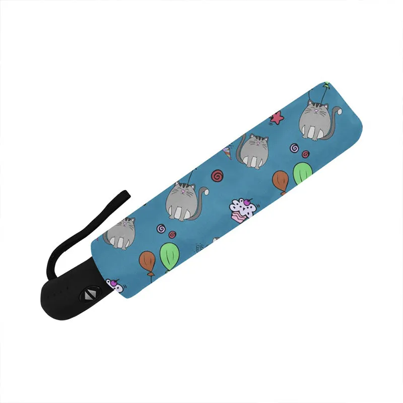 Cute Cat Automatic Umbrella
