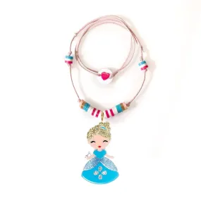 Cute Doll Glass Slippers Beaded Necklace