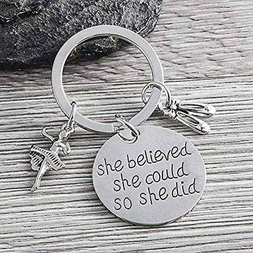 Dance Charm Keychain & Card Gift Set