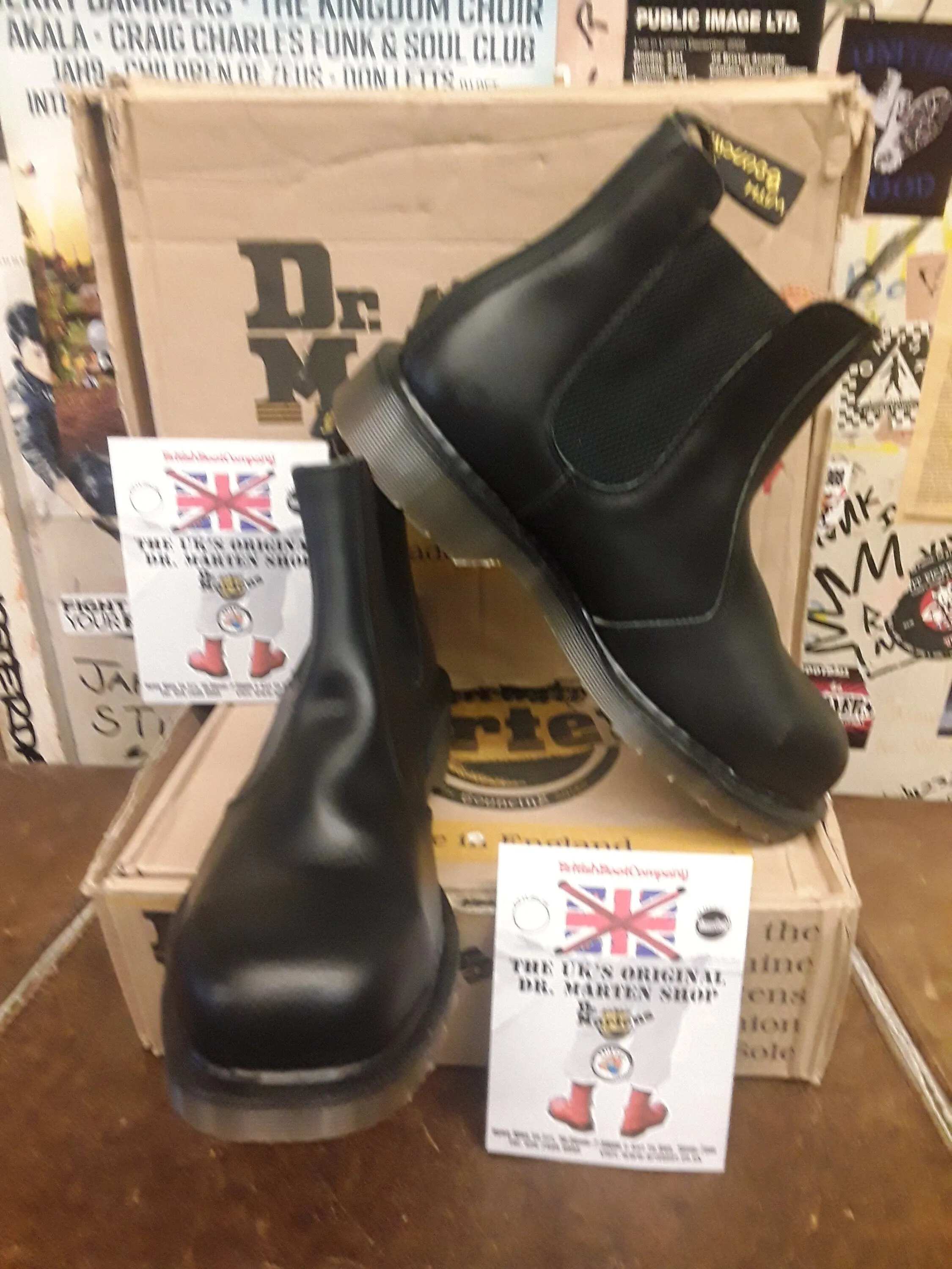 Dr Martens Made in England, Size UK7, Vintage 90's, Steel Chelsea Boot, Mens Leather Boots / 2028