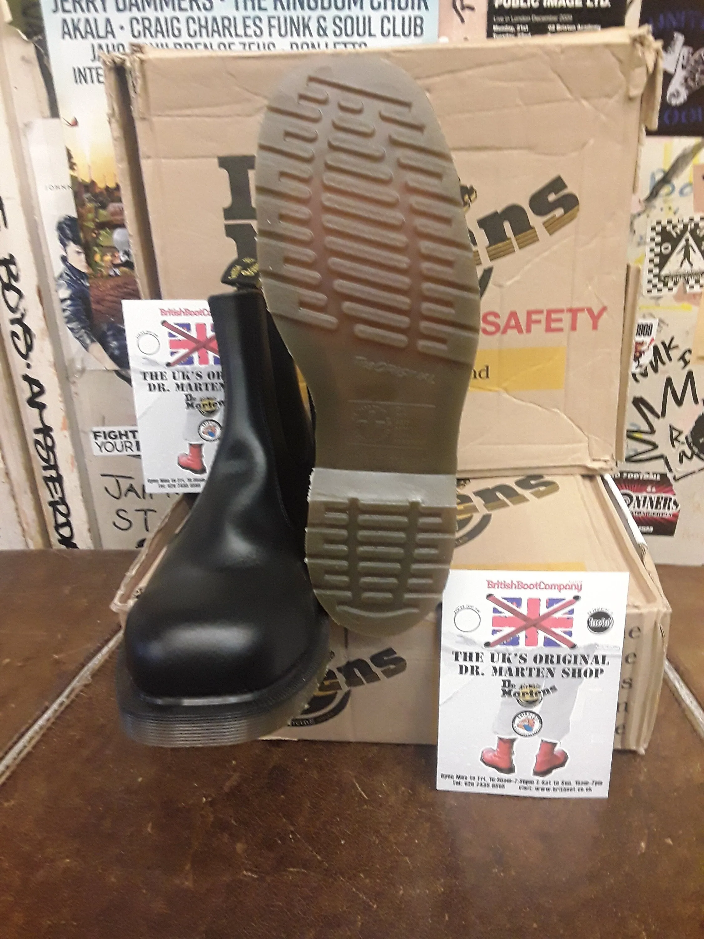 Dr Martens Made in England, Size UK7, Vintage 90's, Steel Chelsea Boot, Mens Leather Boots / 2028