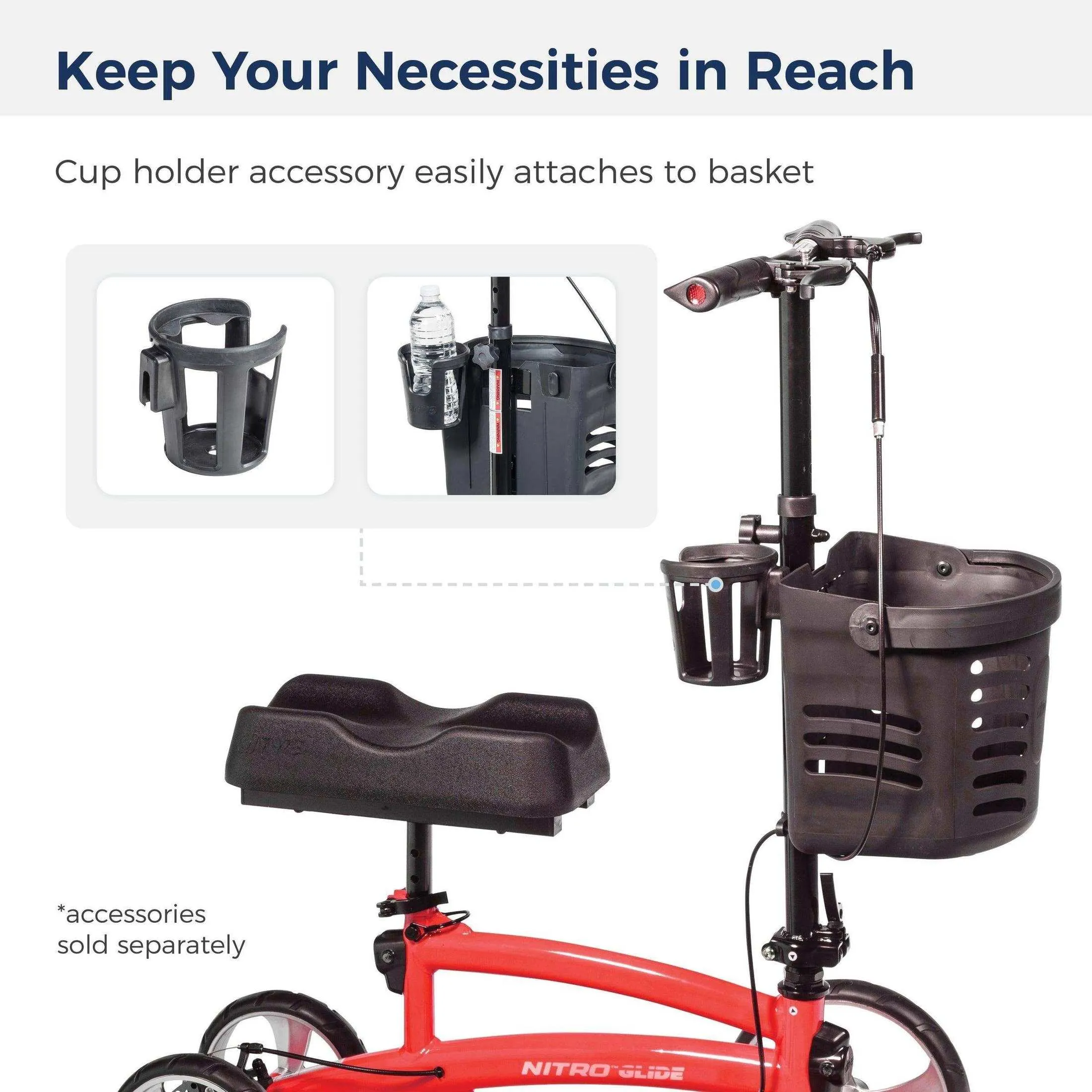 Drive Medical Nitro Glide Knee Walker Knee Scooter Crutch Alternative