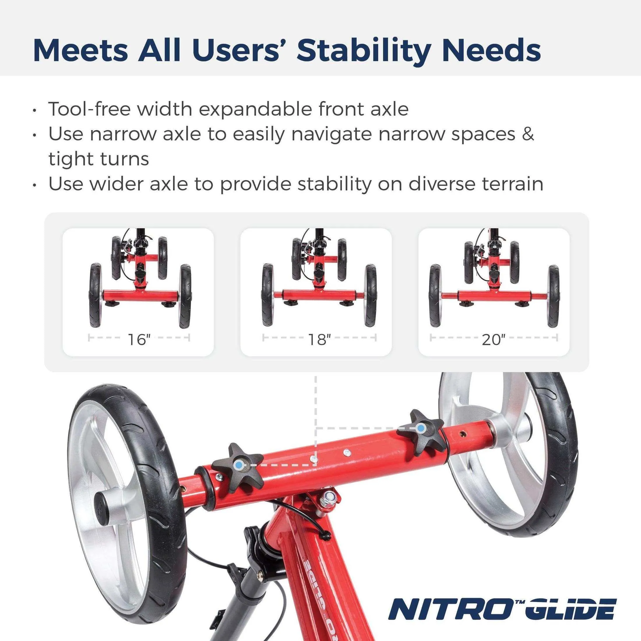 Drive Medical Nitro Glide Knee Walker Knee Scooter Crutch Alternative