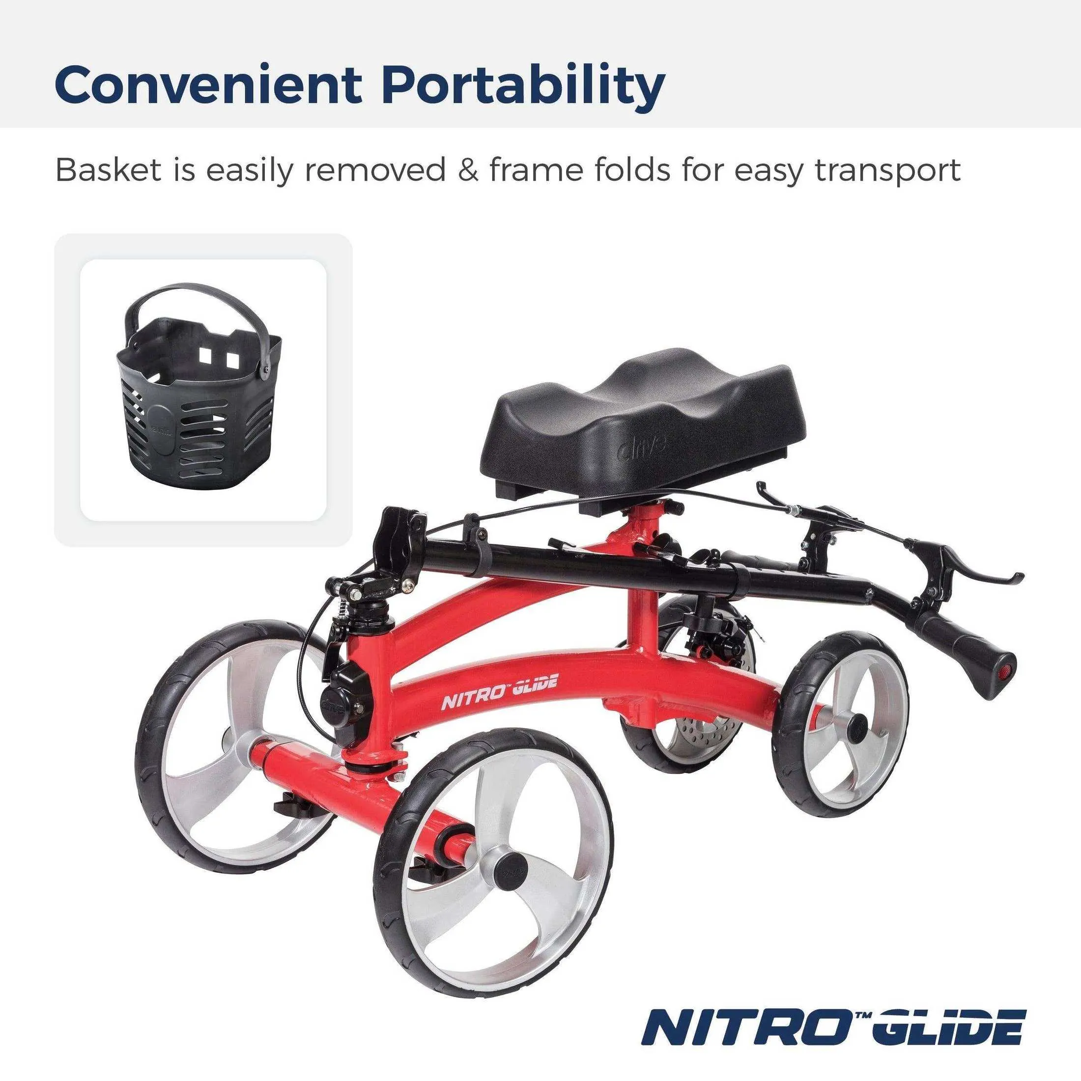 Drive Medical Nitro Glide Knee Walker Knee Scooter Crutch Alternative