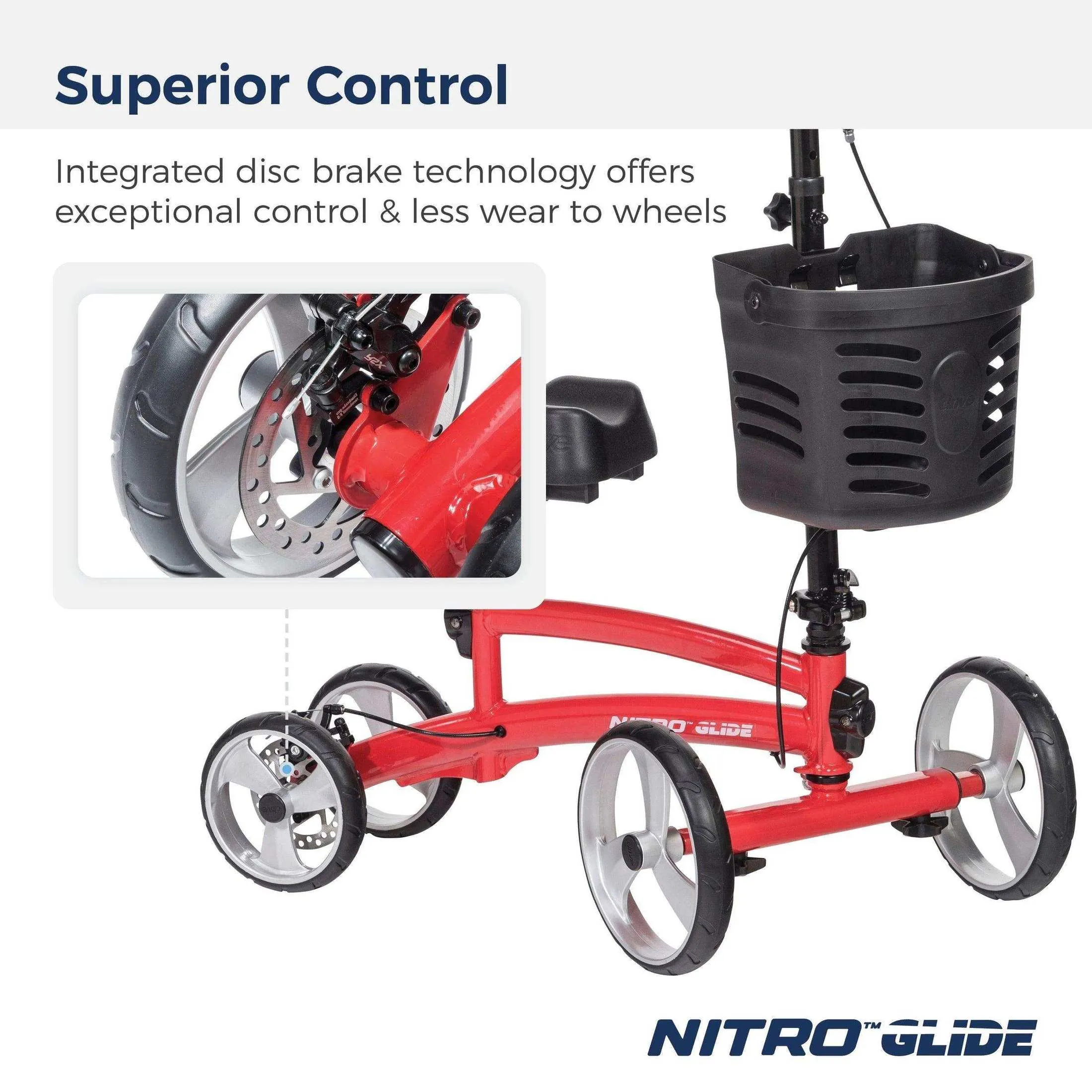 Drive Medical Nitro Glide Knee Walker Knee Scooter Crutch Alternative