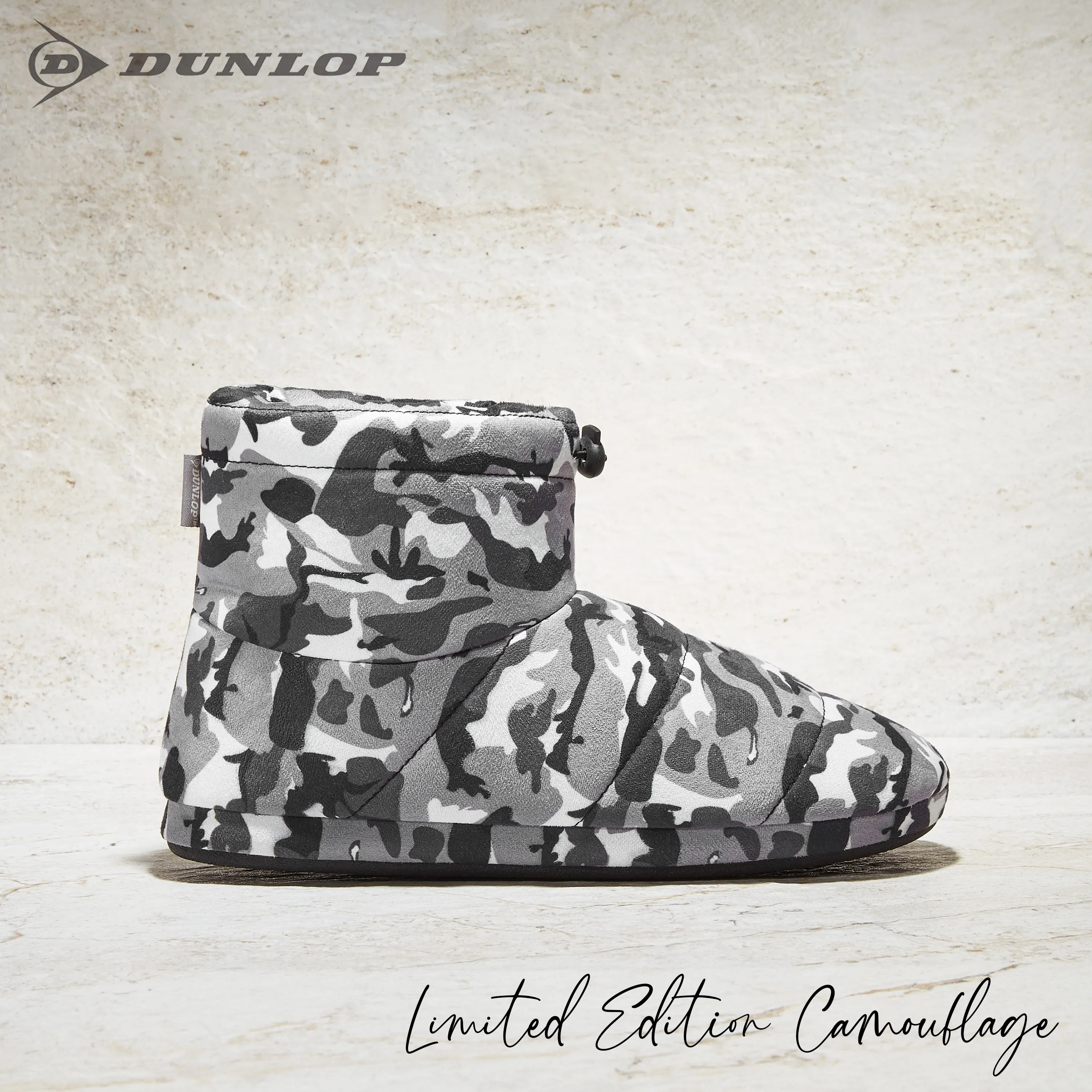 DUNLOP Slippers for Men, Fluffy Mens Slipper Warm and Cosy Winter House Boots