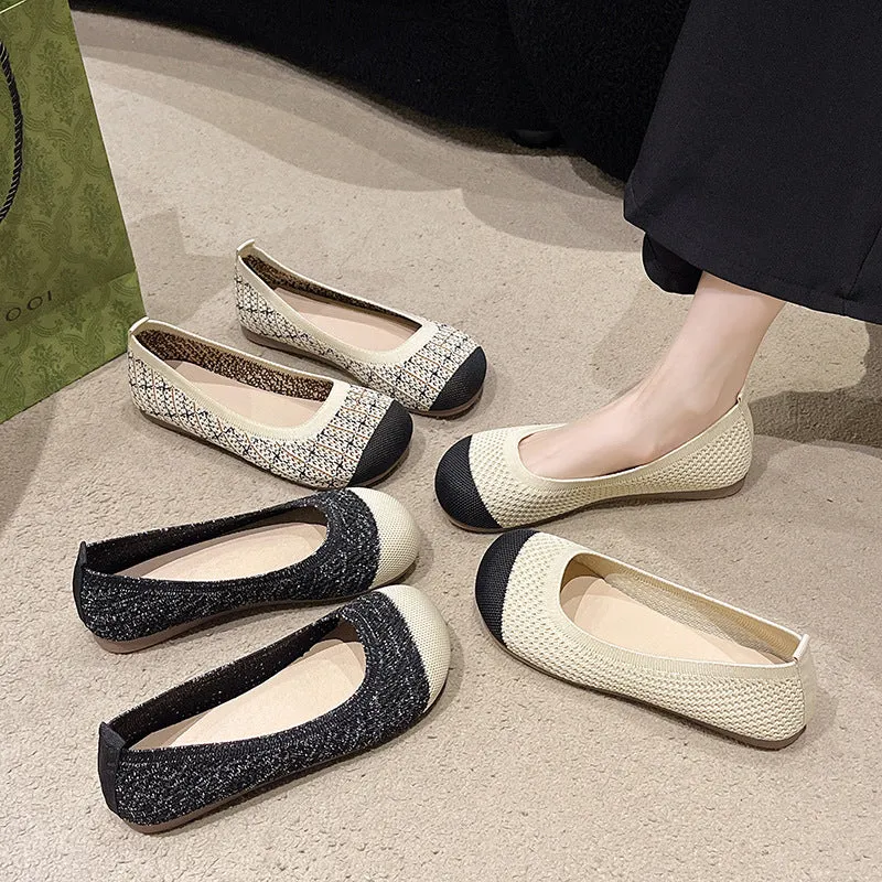 Environmentally friendly small fragrant woven hollow breathable loafers