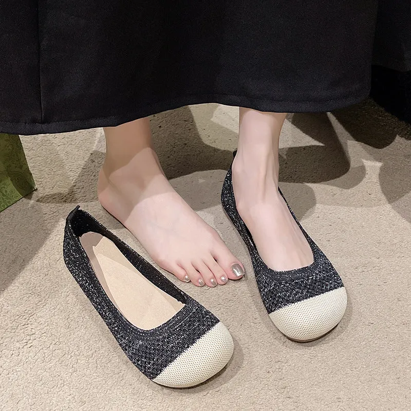 Environmentally friendly small fragrant woven hollow breathable loafers
