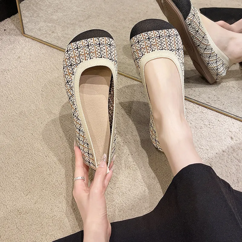 Environmentally friendly small fragrant woven hollow breathable loafers