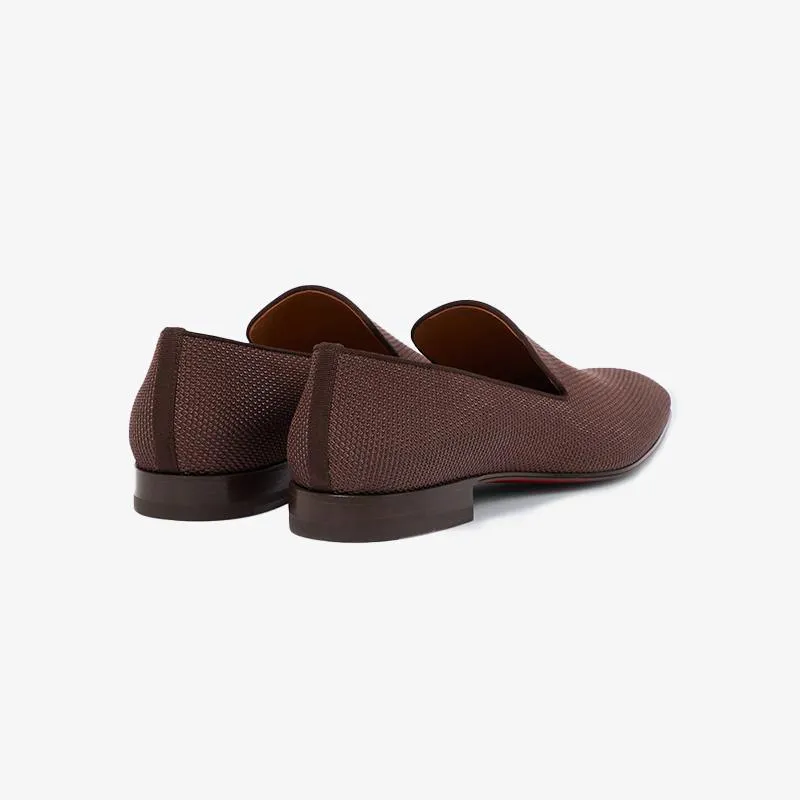 Fabric Flat Loafers Calf Low Top