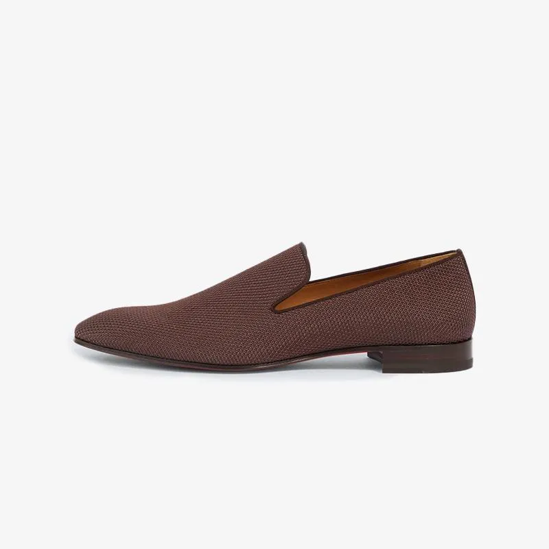 Fabric Flat Loafers Calf Low Top