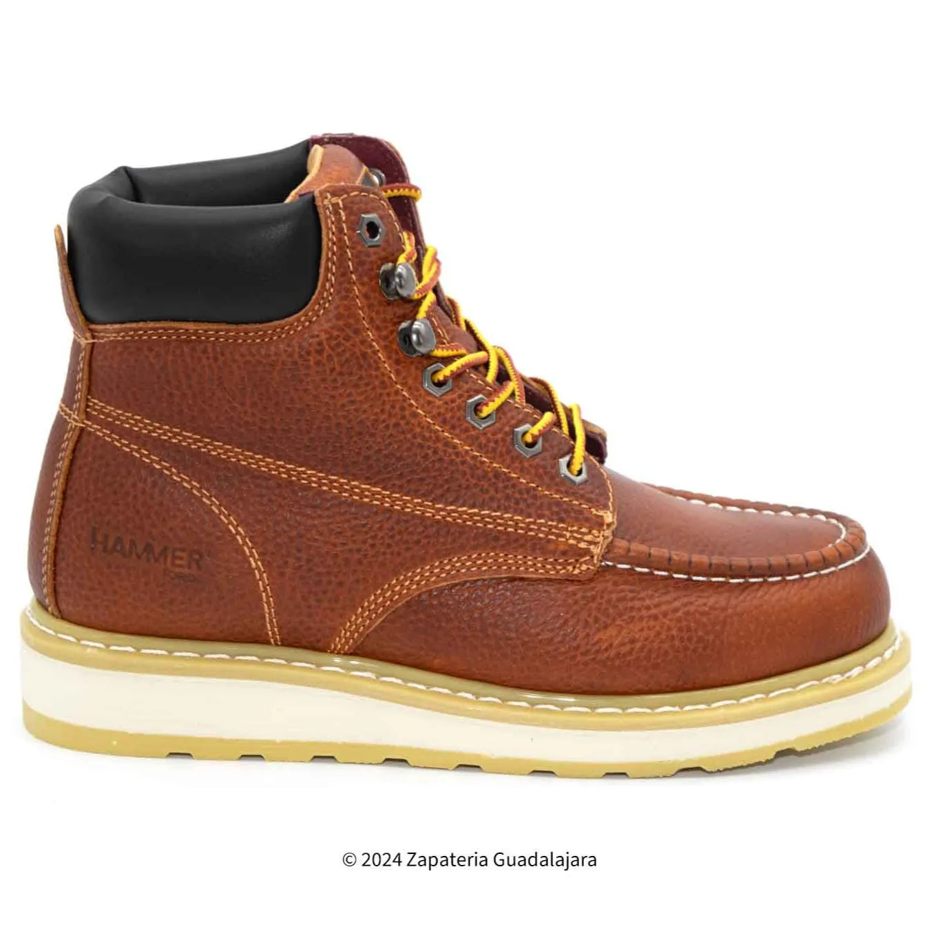 HM347 MOC TOE 6" GRASSO TAN WORK BOOT