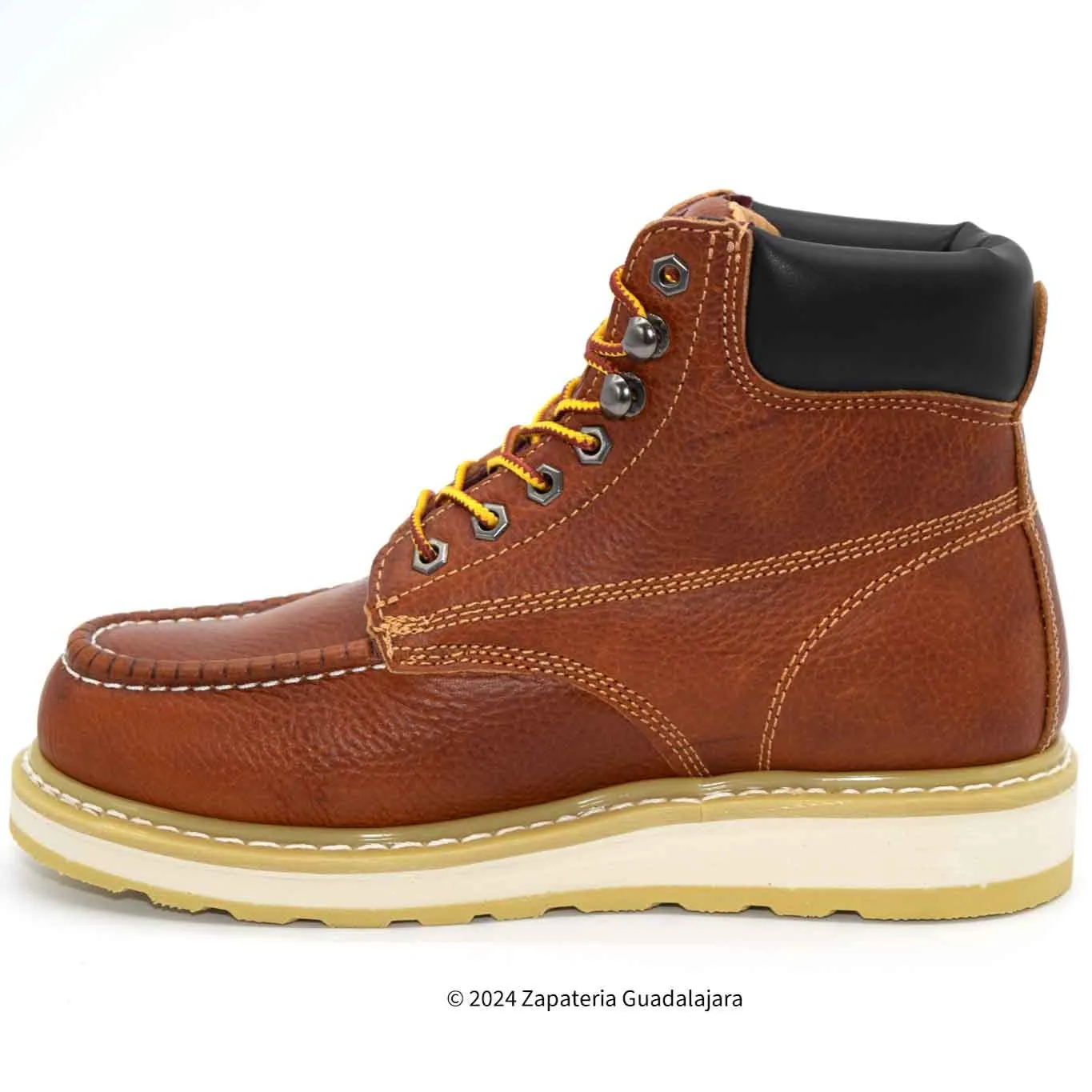 HM347 MOC TOE 6" GRASSO TAN WORK BOOT